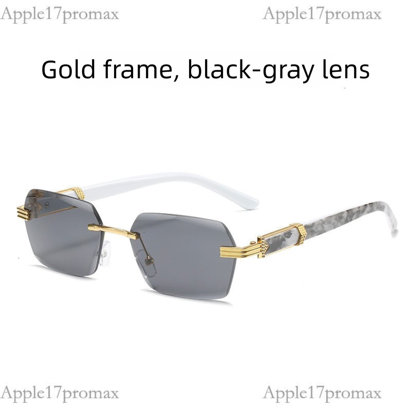 Luxury Brand Designer Cross-border New Sunglasses Cool Summer Frameless Diamond Cut Edge INS Style Sunglasses Fashion Item