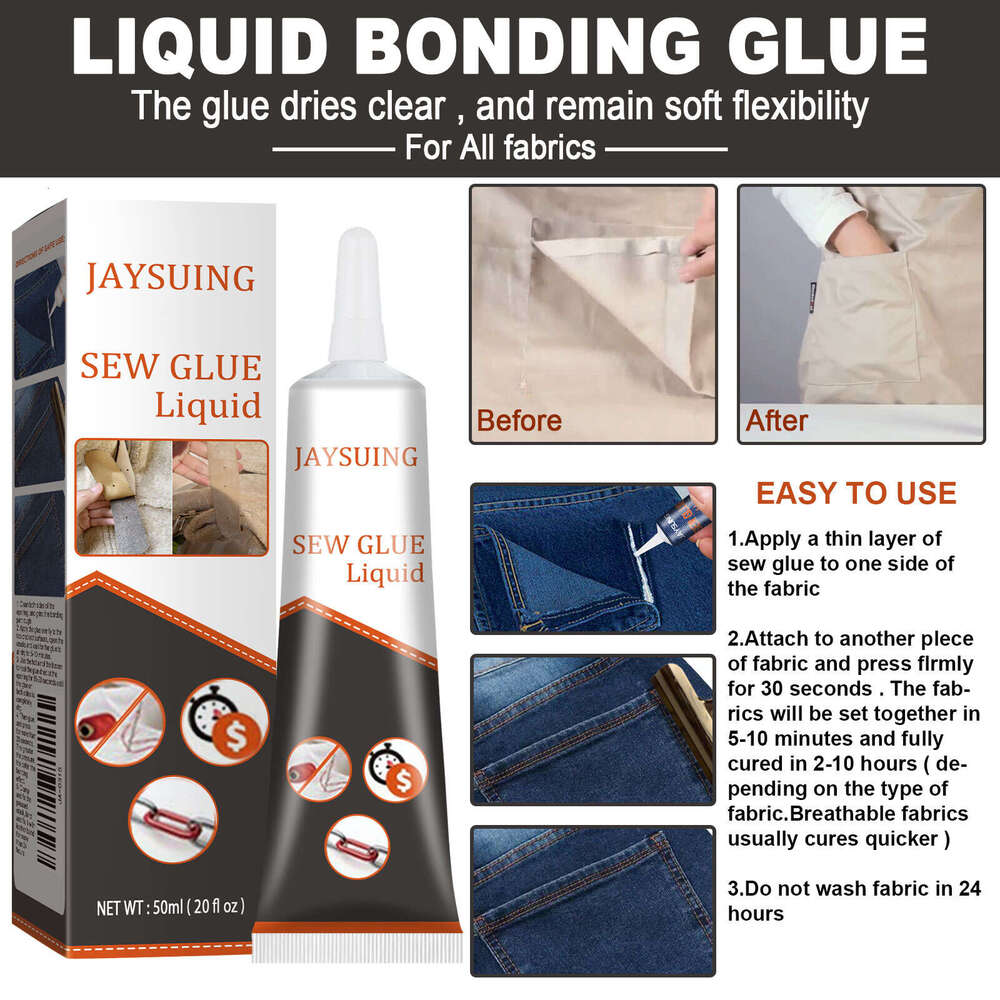 Jaysuing Insole Clothes Jeans Hole Repair Fabric Glue S260202