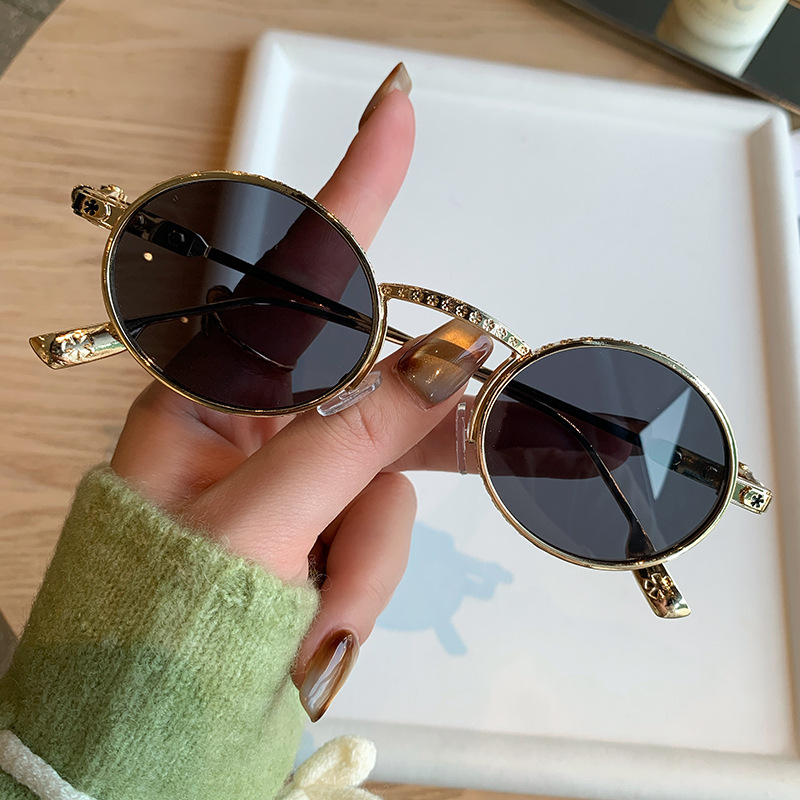 Designer Sunglasses Retro Classic Round Sunglasses For Men Women Metal Frame Vintage Luxury Fashion Unisex Shade With UV400 Protection