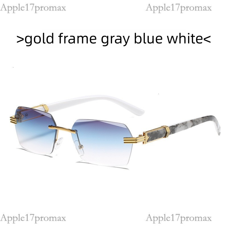 Luxury Brand Designer Cross-border New Sunglasses Cool Summer Frameless Diamond Cut Edge INS Style Sunglasses Fashion Item