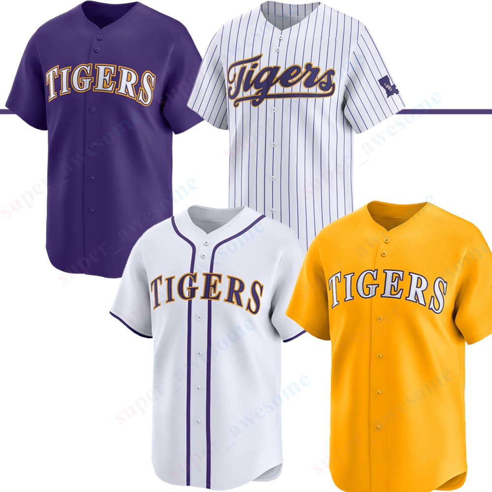 LSUs Baseball Jersey Derek Curiel Paul Skenes Jake Brown Steven Milam Chris Stanfield Casan Evans Grant Fontenot Alex Bregman DJ LeMahieu Aaron Nola Ben McDonald