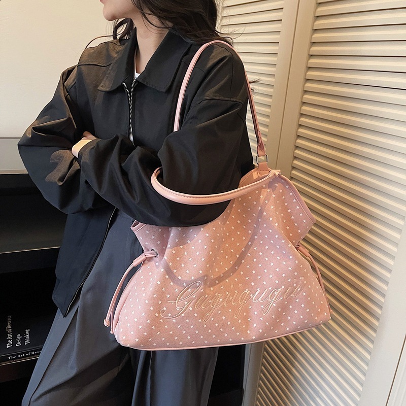 Polka Dot Patchwork Tote Bag Wing-shaped Small Handbag Fashion Womens Cool Underarm Shopping Bag Unique Purse 260104