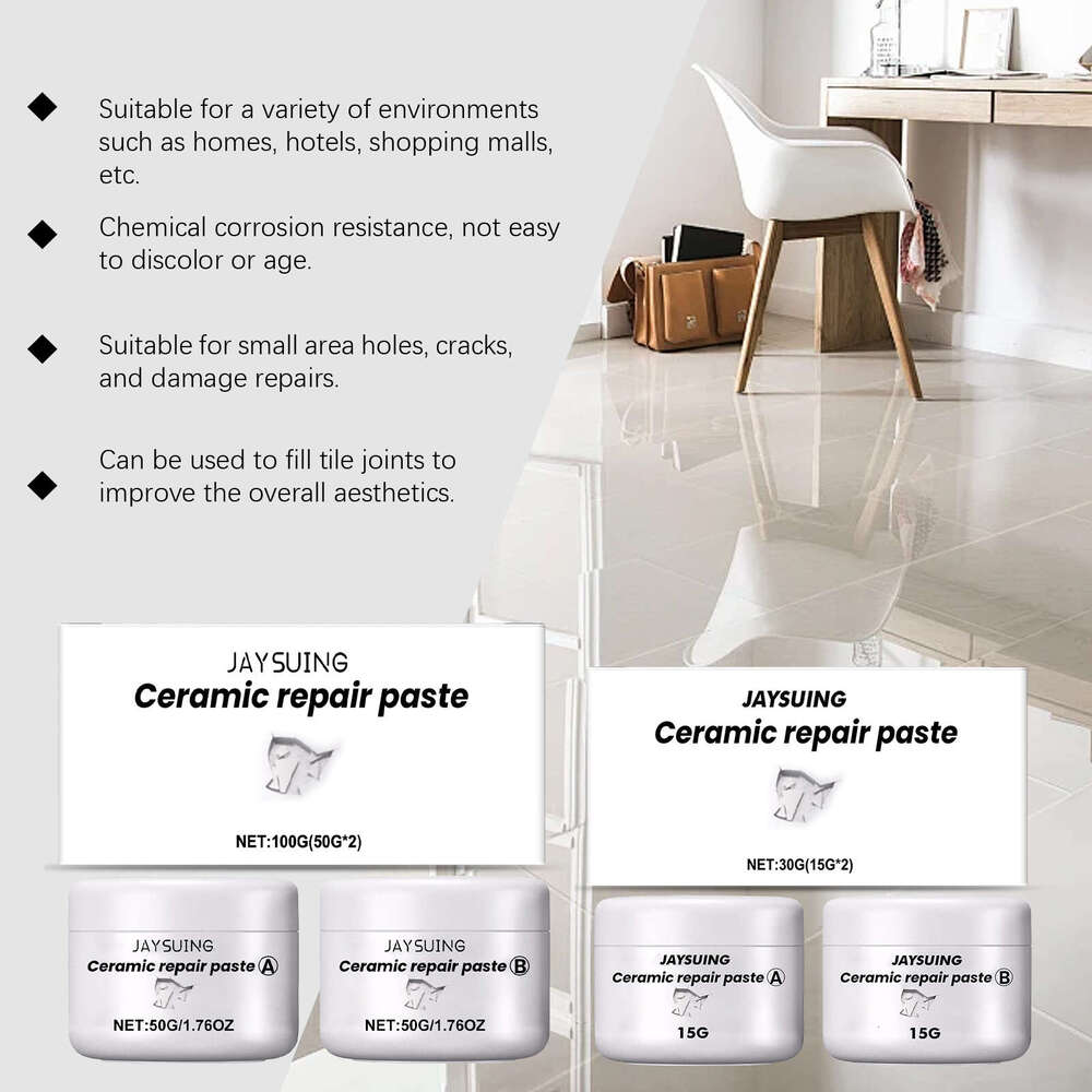 Jaysuing Ceramic Paste Toilet Marble Pit Glaze Repair Agent Tile Adhesive S260202