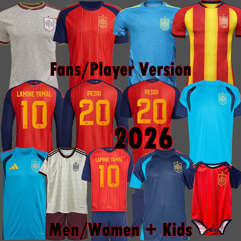 PEDRI 2026 Spain Soccer Jerseys Espana Camiseta de futbol ZUBIMENDI Kit BARRIOS CUBARSI YEREMY MERINO Football Shirts LAMINE YAMAL ES National Jersey 3XL 4XL