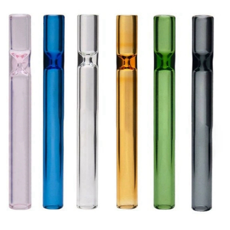 OG Glass Straw Pyrex Tube Pipe Steamroller Hand Heady Pocket Pipes Holder 109mm Filters Tips Hitter for Smoking Tobacco DHL