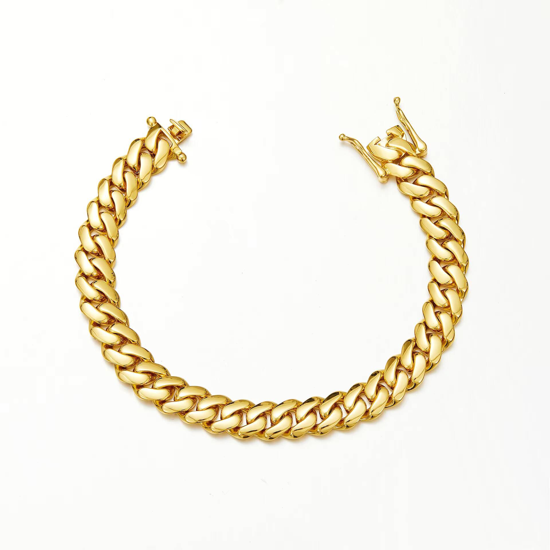 10MM-22MM Wholesale Mens Stainless Steel Miami Cuban Link Necklace Hiphop Chain Gold Plating Non-Tarnish Trendy for Men Women
