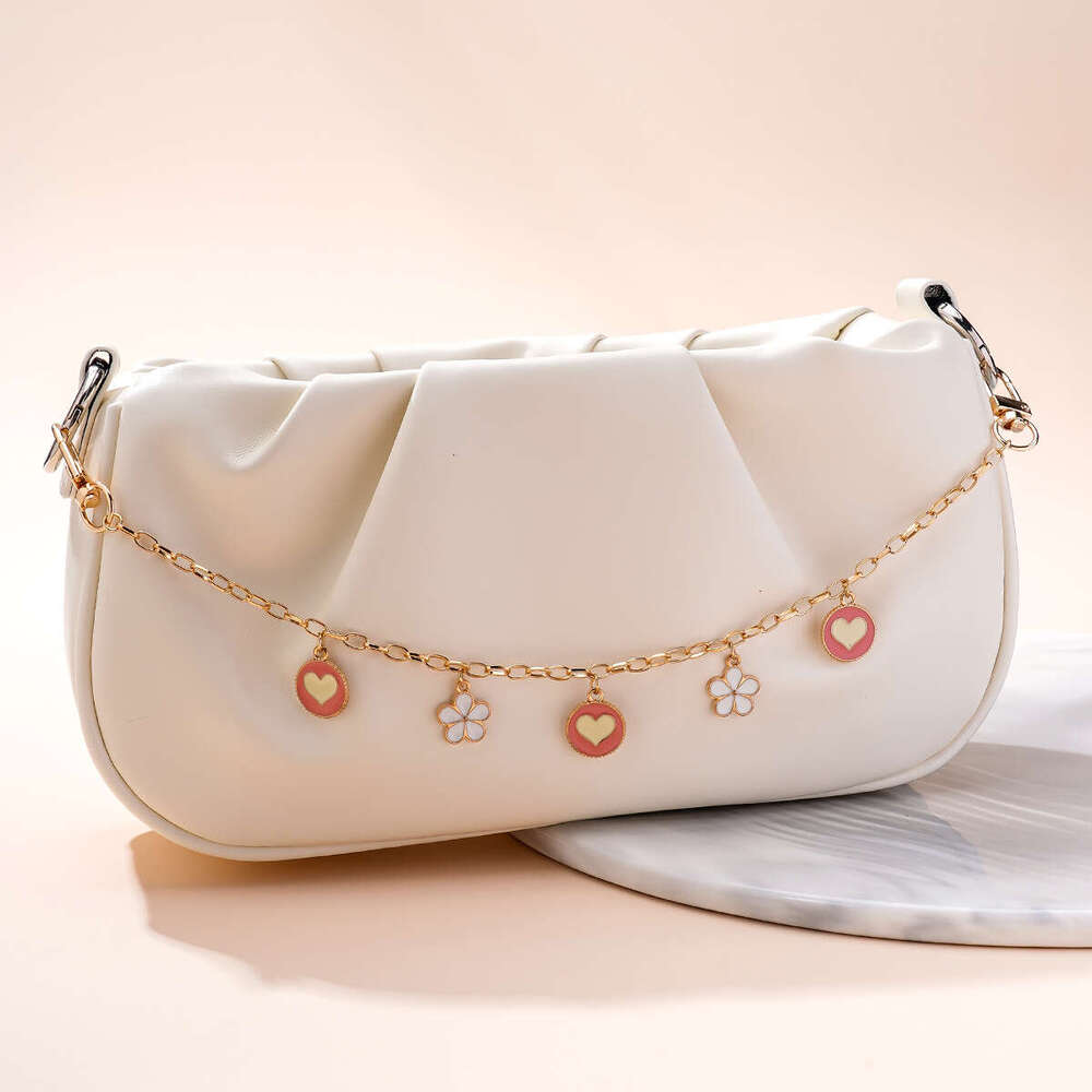 Hot Sale Trendy Flower Pearl Wallet Shoulder Bag Pendant Crossbody Metal Chain for Women