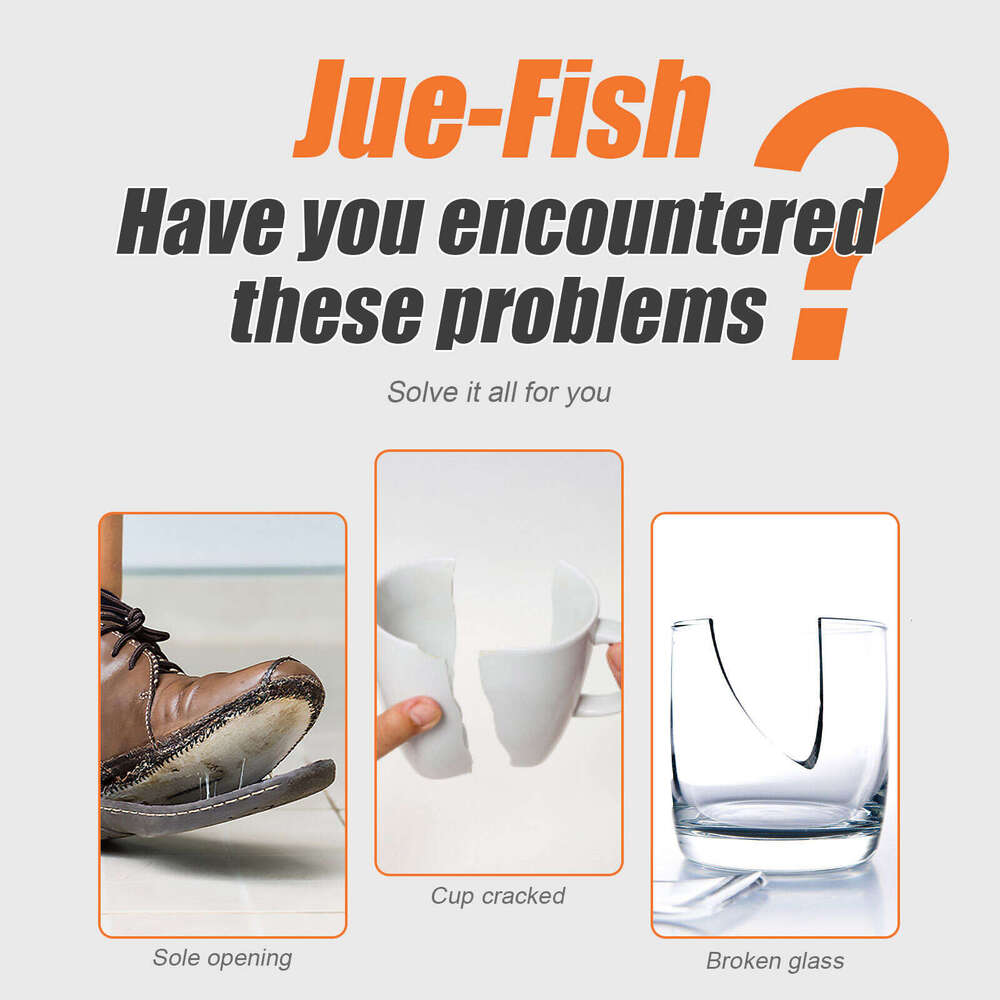 Jue-Fish Multifunctional Ceramic Waterproof Transparent 50g Glass Wood Special Quick-drying General Glue S260202