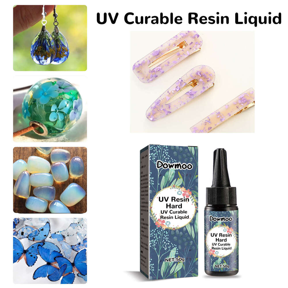 DOWMOO DIY Handmade Clear Crystal UV Shadowless Resin Quick-Drying Glue S260202