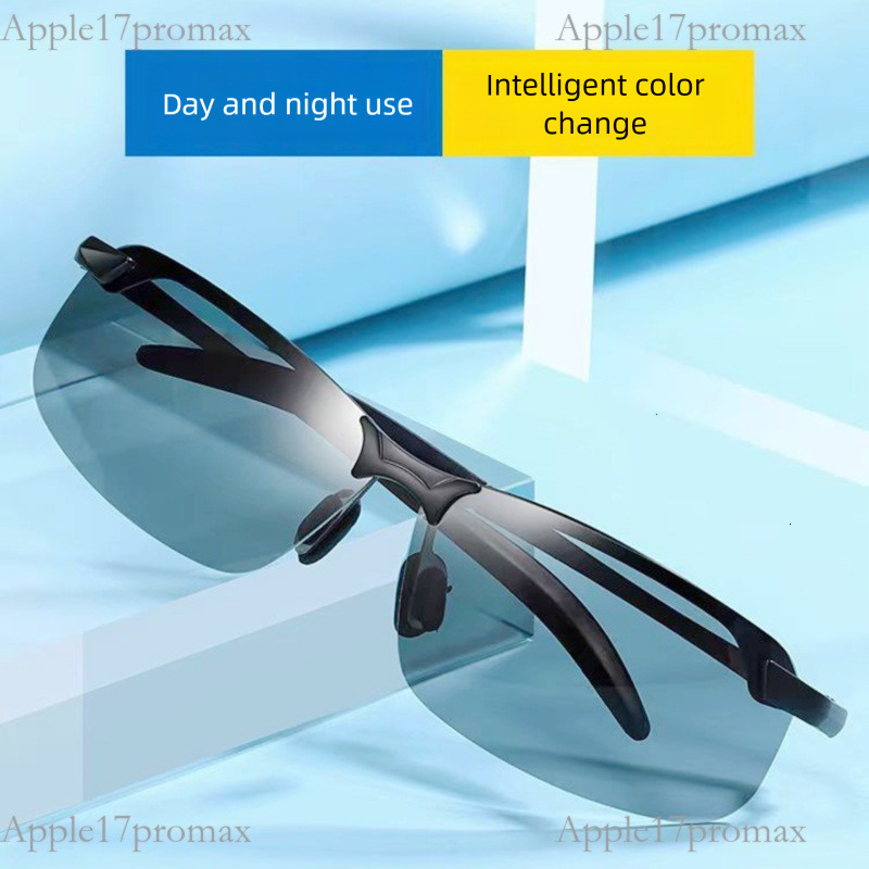 Luxury Brand Designer Polarized Night Vision Sunglasses Color-changing Sunglasses Men's Driving Glasses Fishing Glasses All-weather Driving Glass