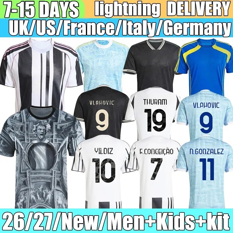 26/27 Season Yildiz DOUGLAS LUIZ FCONCEICAO Vlahovic MIRETTI J.DAVID soccer Jerseys KOOPMEINERS E. ZHEGROVA Kalulu Gatti Jerseys 2026 Football Shirt Men Kids kit Kits