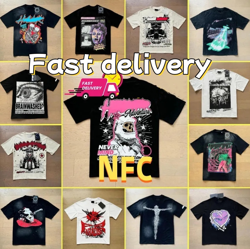 designer t shirt mens Hellys Startshirts High Quality hoodie Streetwear Hip Hop Fashion polo T Shirt Unisex Shorts Sleeve Tshirts Tops High Street Retro Women T-shirt