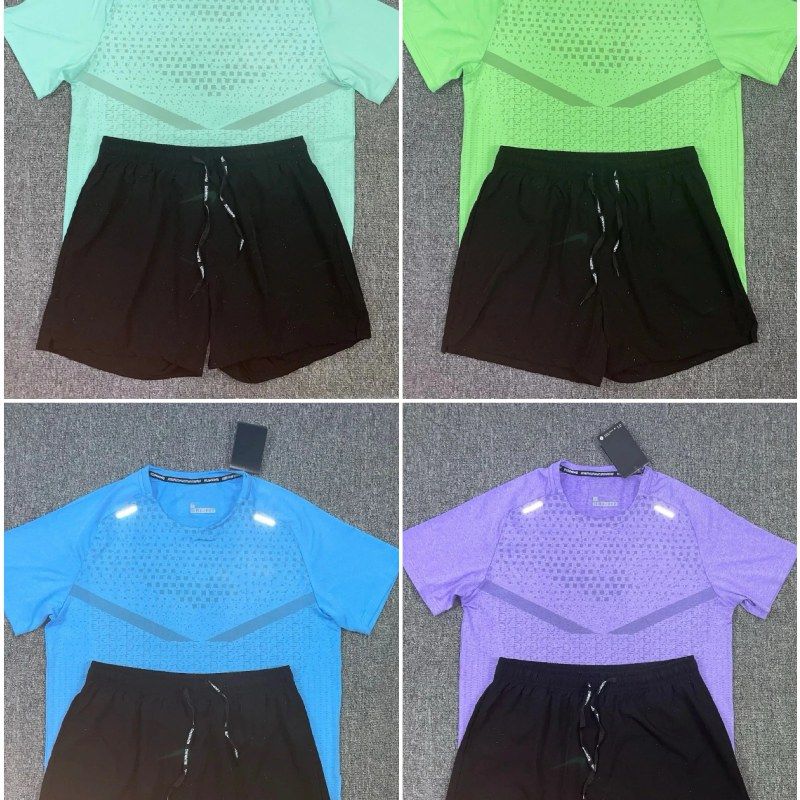 Designer tracksuit Men tshirt shorts pants tees Summer Tracksuit Tech Set T shirts Shorts Two-piece Women Fitness Suit Print jogging running shirt short quick dry