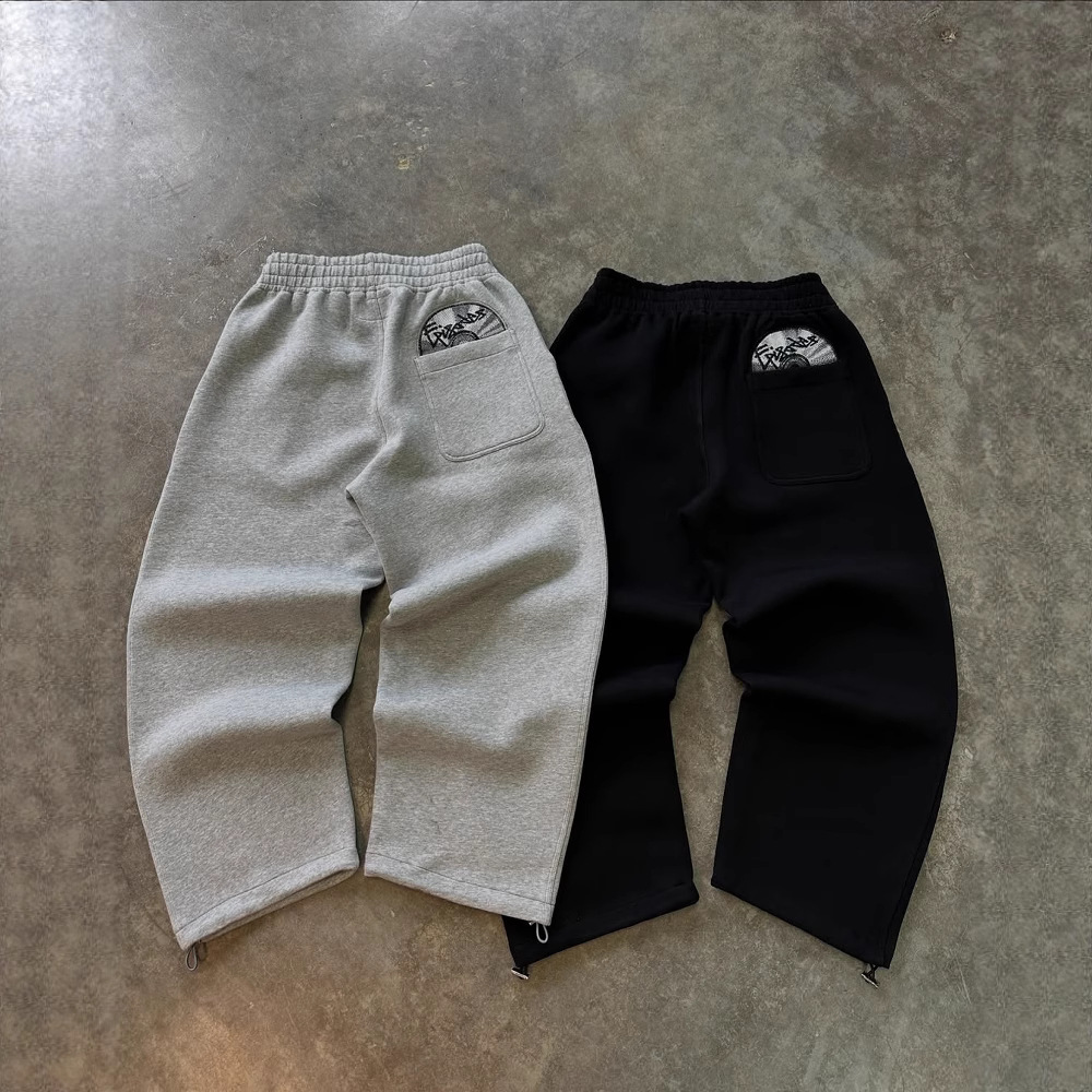 Men's Pants Embroidery Baggy Joggers Black sweatpants Drawstring tracksuit Elastic Waist Casual clothes Streetwear Men's Clothing