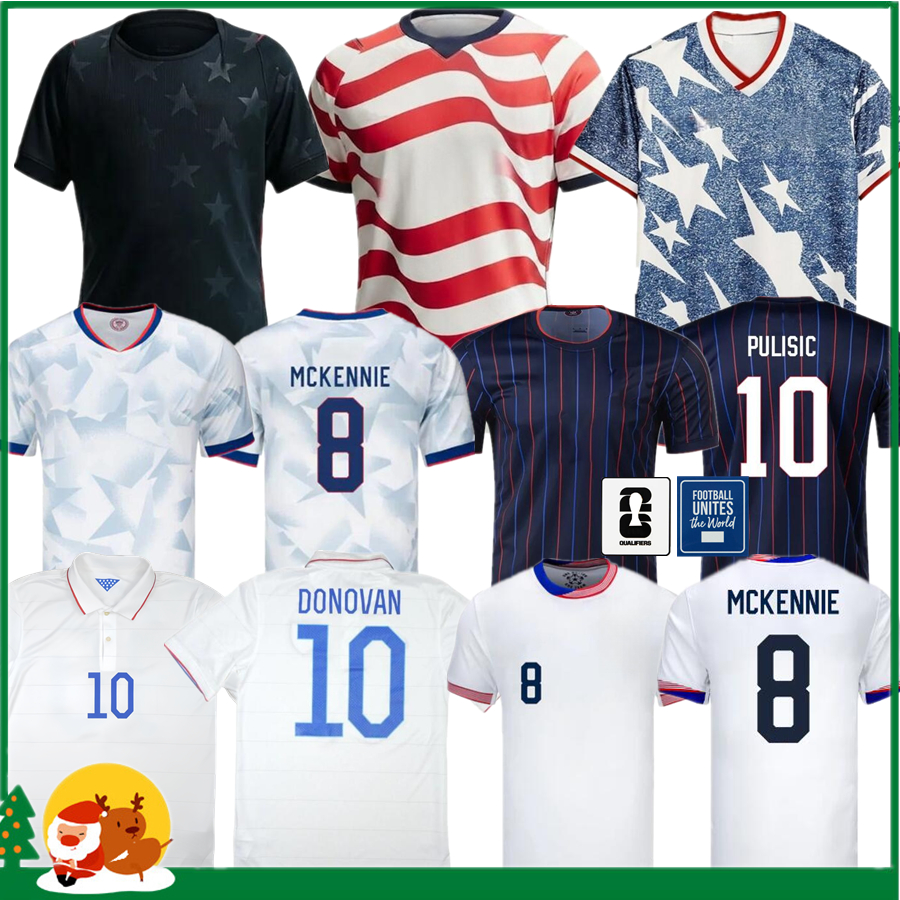 2026 United states PULISIC Soccer Jerseys McKENNIE REYNA McKENNIE WEAH SWANSON USAs MORGAN RAPINOE 25 26 home away kids kit woman Men Football Shirt