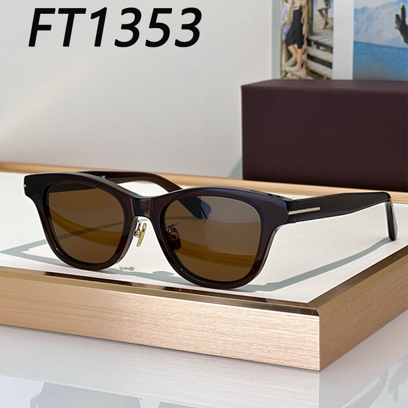 FT1353 Fashion sunglasses men women luxury designers summer Sunglasses acetate square frame vacation travel party goggles style UV protection random box