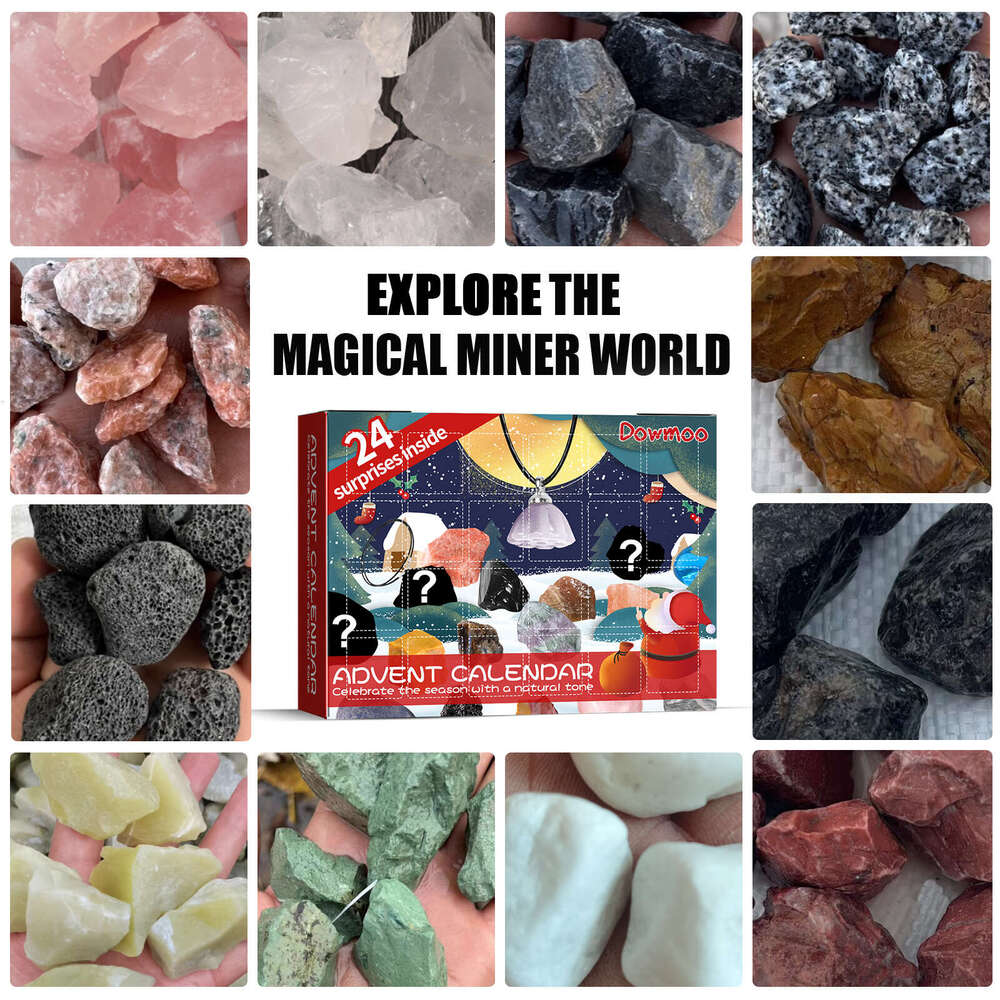 Dowmoo Advent Calendar 24 Grids Christmas Gift Toy Mineral Blind Box S260202