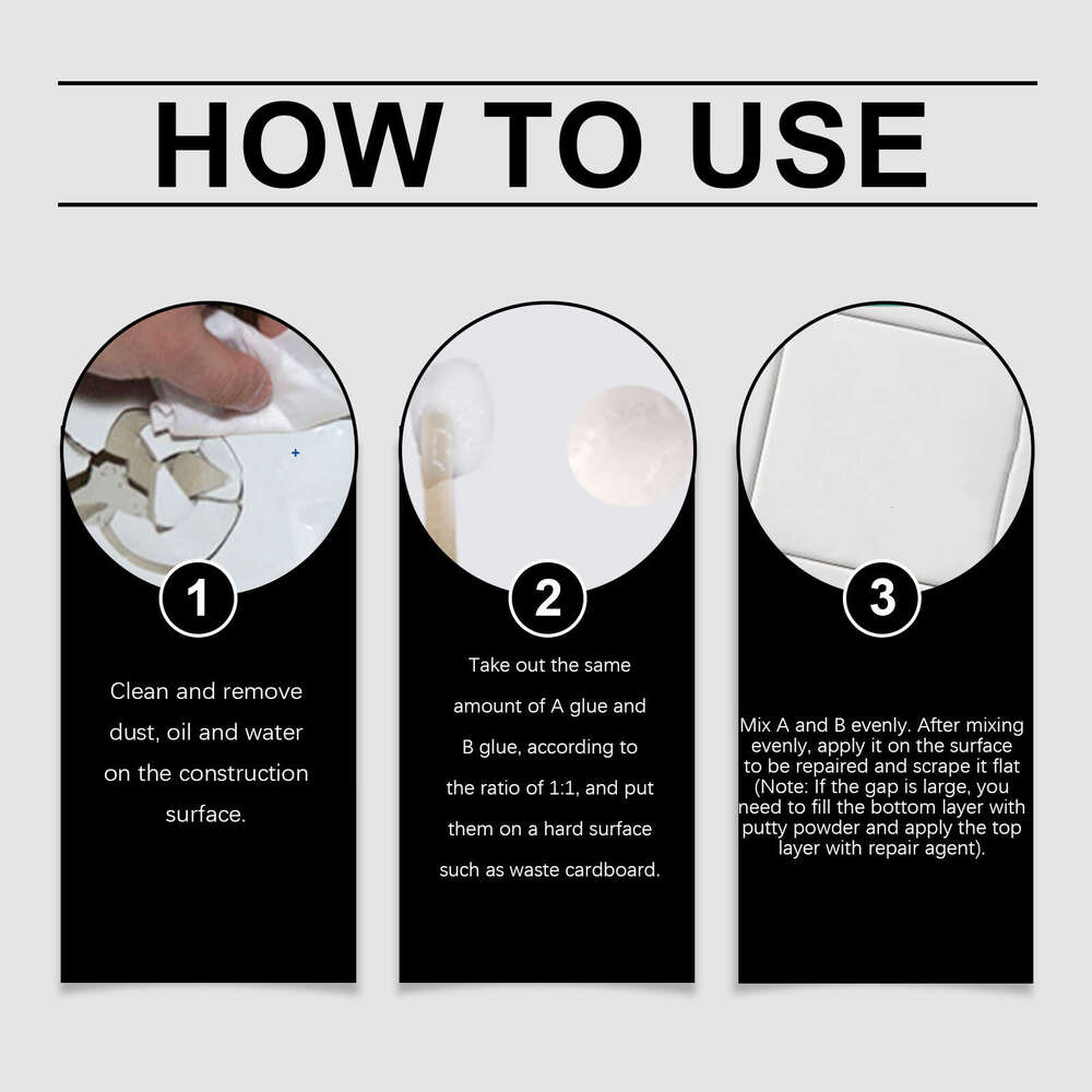 Jaysuing Ceramic Paste Toilet Marble Pit Glaze Repair Agent Tile Adhesive S260202