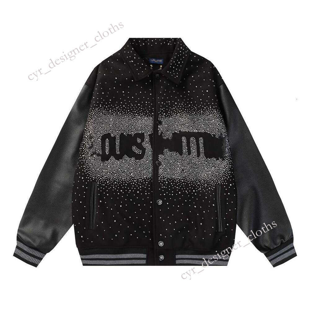 Louise Jacket New Designer Mens Lvs Jacket Baseball Leather Coat Womens Letter Man Lves Jackets Fashion Jacket Single Breasted Tops Couples Clothing 0A0