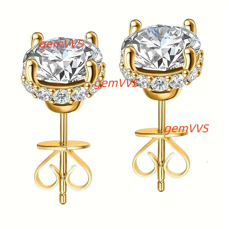 Advanced Luxury S925 Sterling Silver Premium Moissanite Stud Earrings Suitable For Daily Decoration
