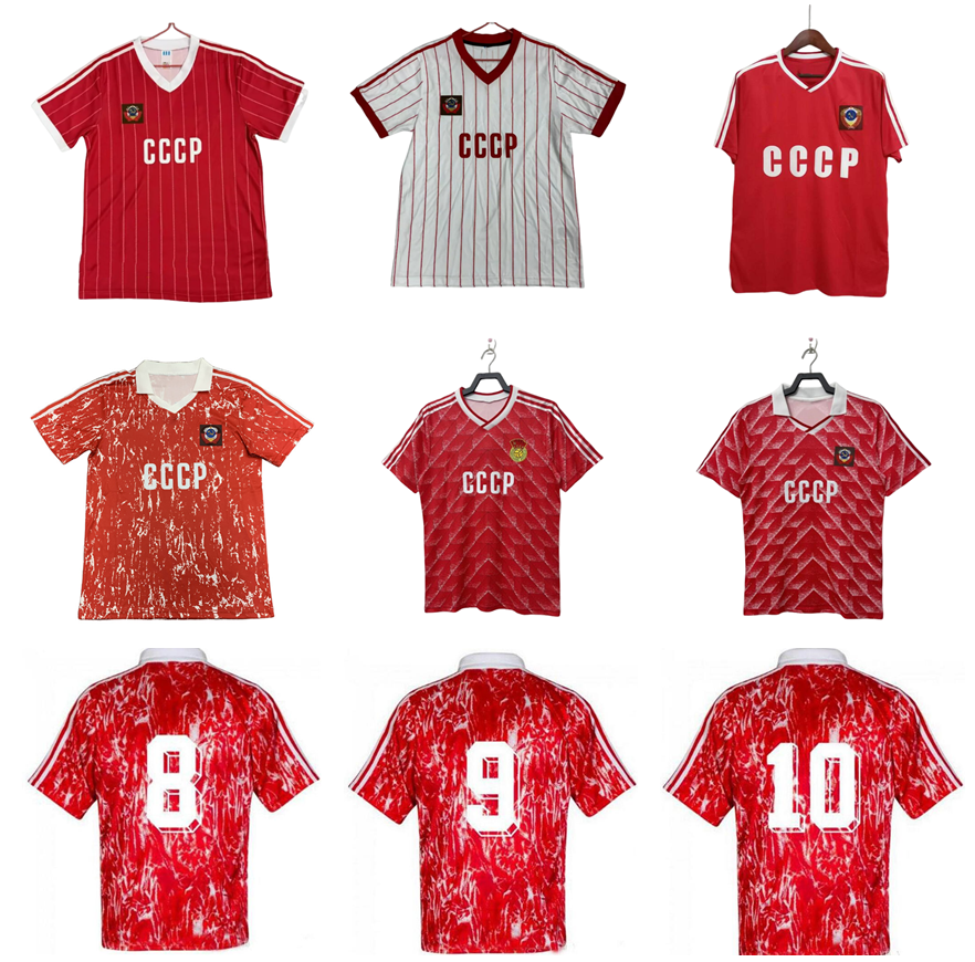 #10 PROTASOV 1990 USSR home red soccer jerseys 1986 1987 1988 1989 1990 1991 CCCP Soviet Union retro 90 football shirts Vintage Classic uniforms BELANOV DOBROVOLSKI