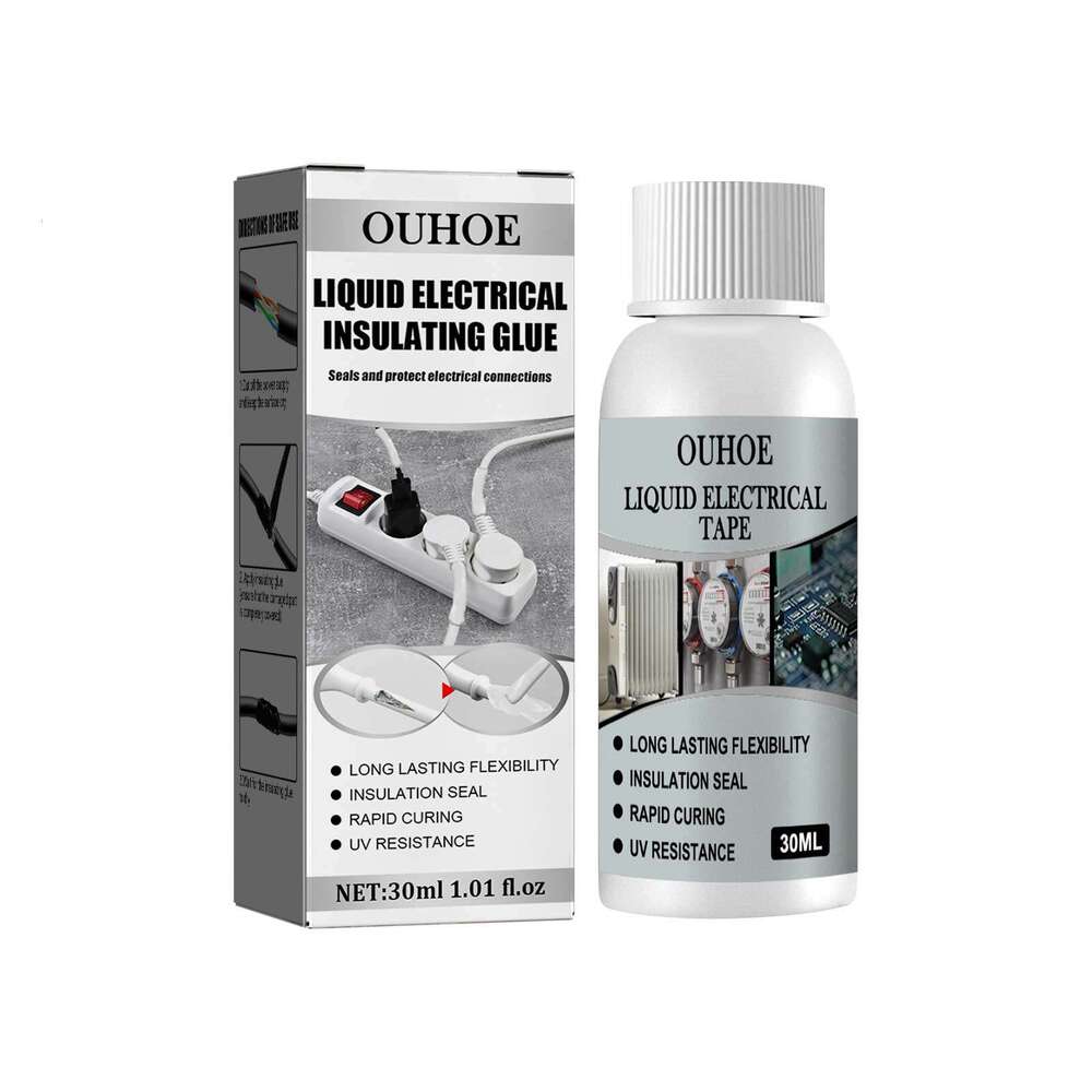 OUHOE Liquid Electrical Glue white 30ml High Temperature Organic Insulation Good Weather Resistance Waterproof Repair Sealant S260202