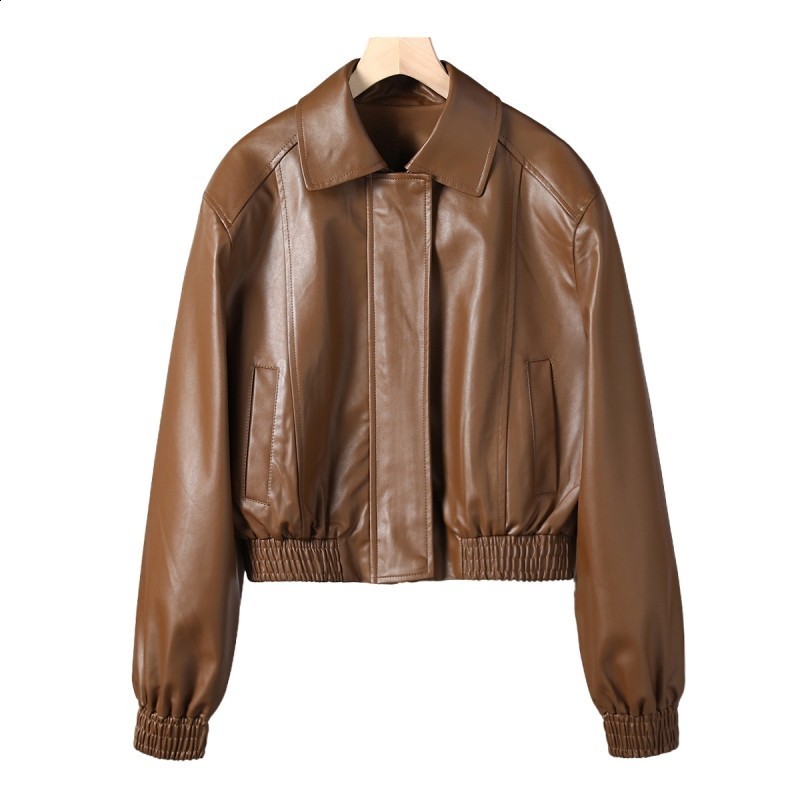 INCERUN Tops 2024 Korean style mens zipper shoulder pad cut jacket casual loose solid long sleeved leather jacket S-5XL240808