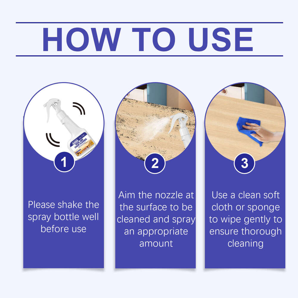 Jue-Fish Desktop Cleaner Stain Remover for Plastic Desks, Chairs, Office Furniture, and Wood S260202