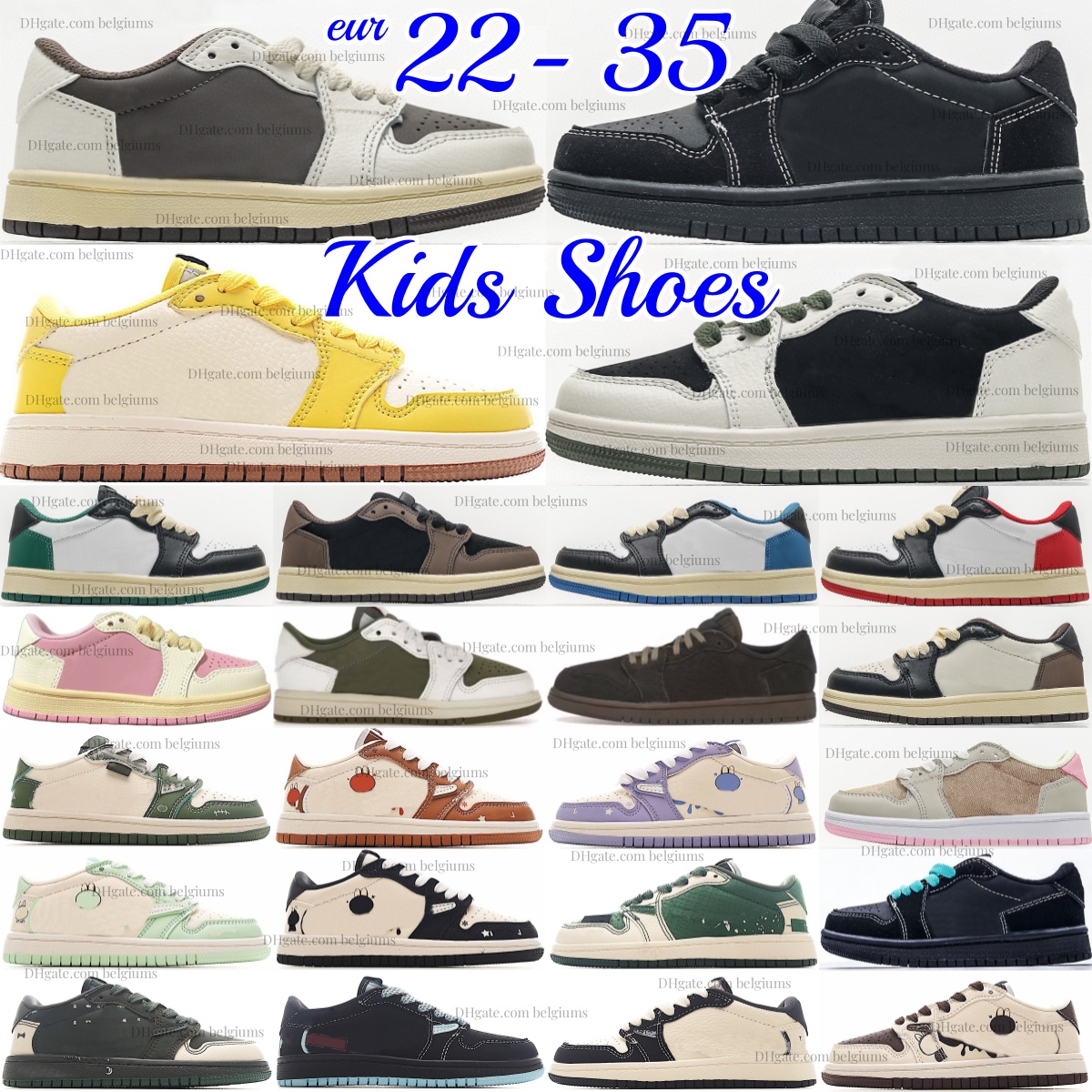 Kids Shoes Mocha Basketball Boys Girls Sneakers Low Olive Black Canary Toddlers Baby Sport Trainers Children Youth Outdoor Pink Brown Green Medium Neutral eur 22-35