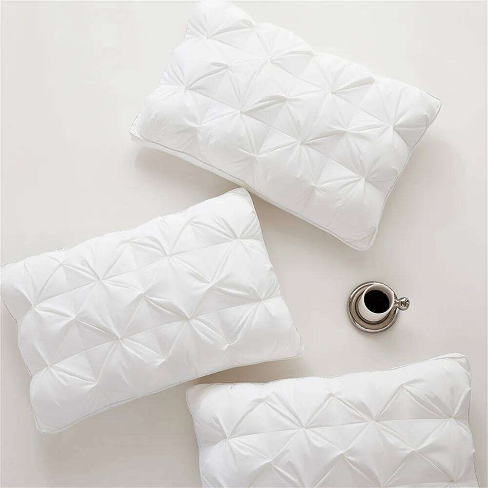 Sondeson Luxury White Goose Down Pillow Down-proof Queen King Cotton 3D Style Rectangle Winter Bedding Pillows 26W0203
