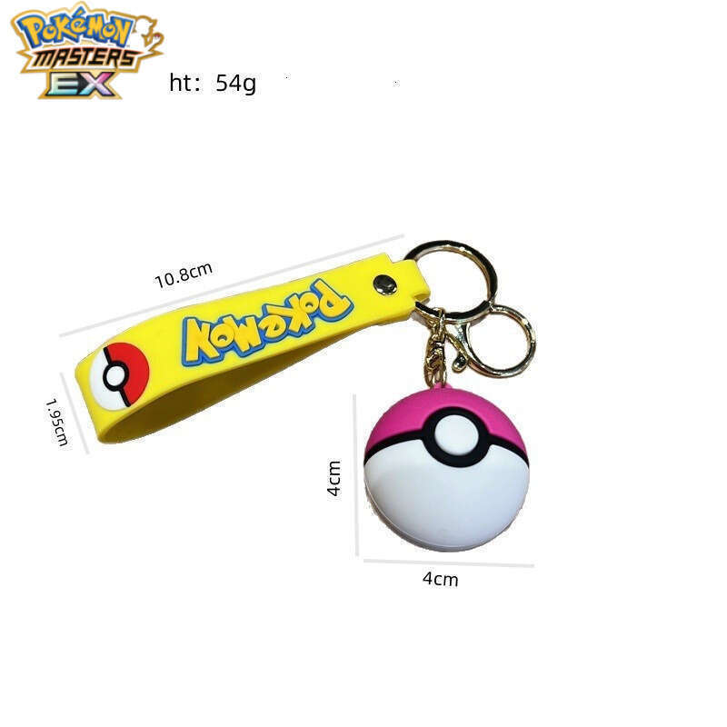Creative Cartoon Cute Pokmon Solid Pet Elf Ball Keychain Men and Women Accessories L260203