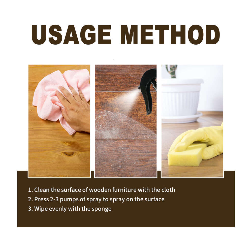 OUHOE Spray Furniture Floor Polishing Waterproof Anti-Dry Crack Scratch Renovation Care Wax S260202 da8