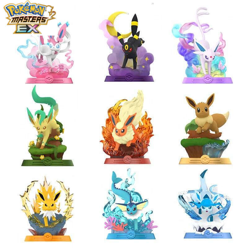 Anime Pokemon Funism Original Adventure Eevee Family Suit BlindBox Flareon Espeon Sylveon ActionFigure Collection Model Toy Gift L260203