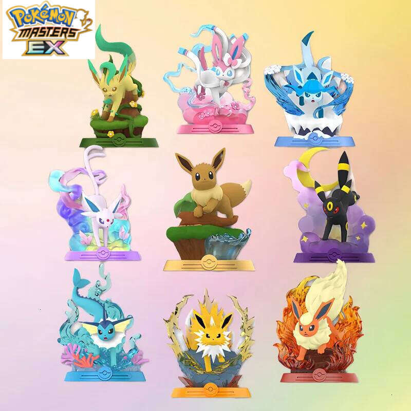 Anime Pokemon Funism Original Adventure Eevee Family Suit BlindBox Flareon Espeon Sylveon ActionFigure Collection Model Toy Gift L260203