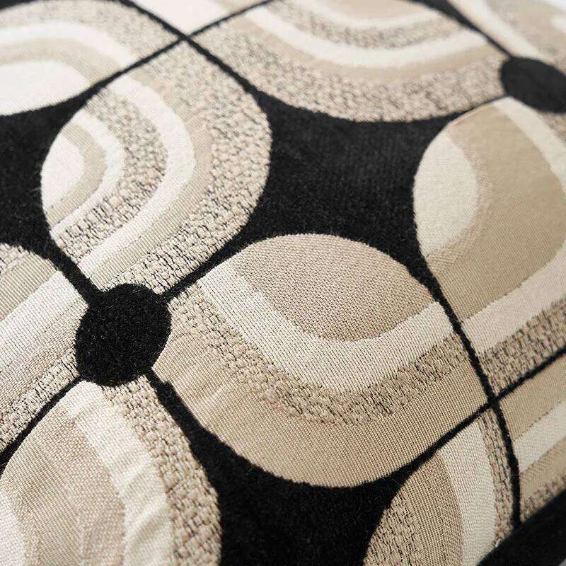 Black Khaki Geometric Pattern Cushion Cover Modern Style 45x45 50x50 Decorative Pillowcase Suitable for Sofa Chairs Bedding Home Decor Pillowcase