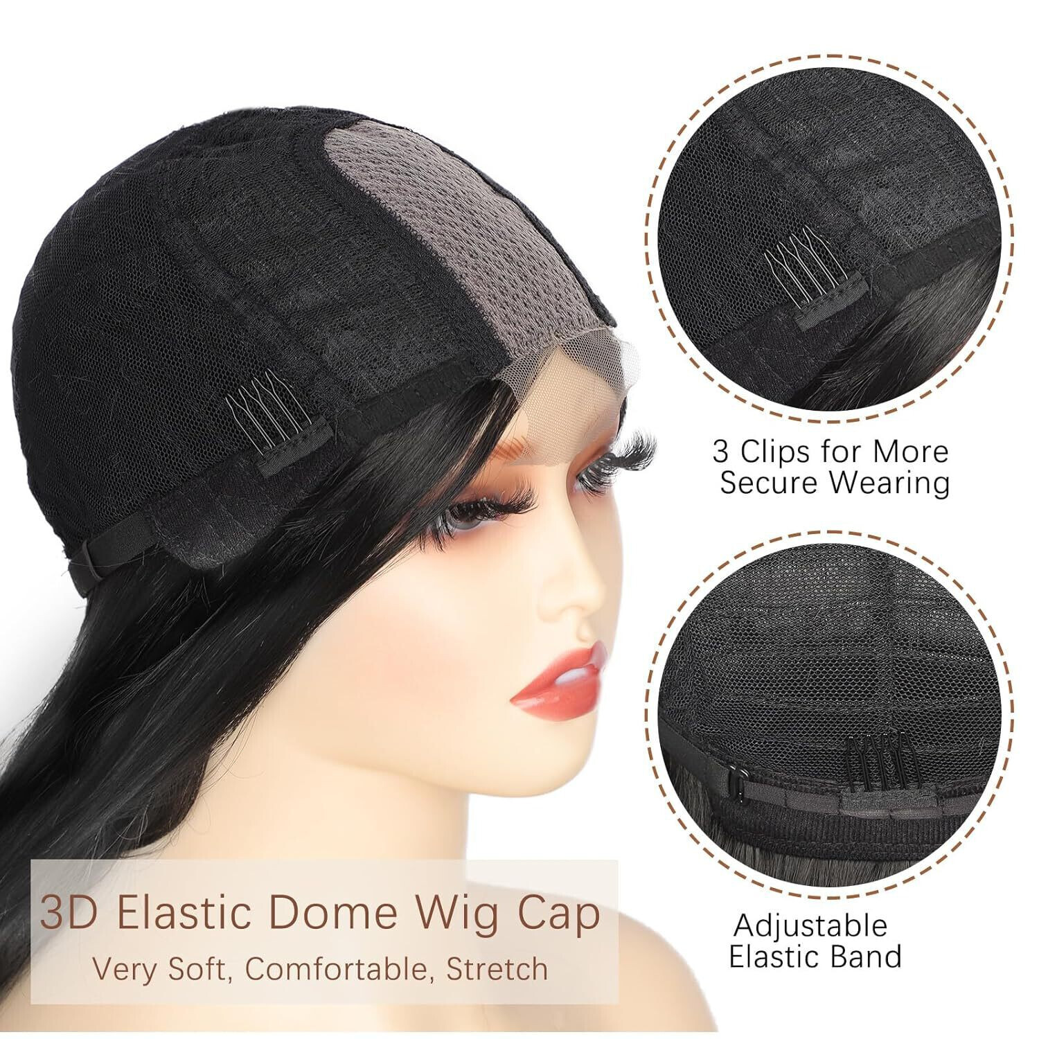 Wig Women's Front Lace Wig Middle Split Lace Cross Dyeing Long Curled Hair Synthetic Headset