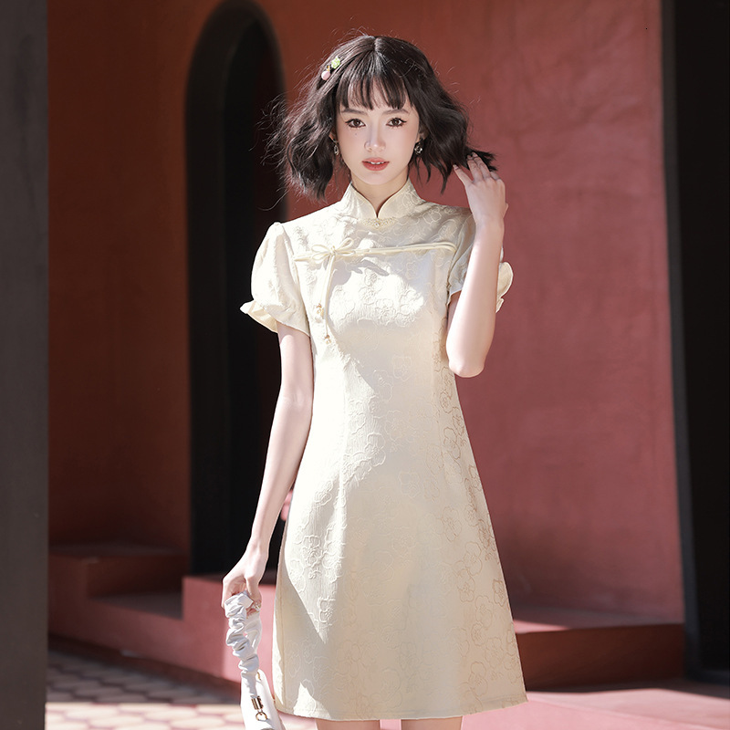 Designer Black Lace Daily Short Style Improved Cheongsam 2025 New Style Young Women's Sexy Small Fashion Sexy Dress Summer