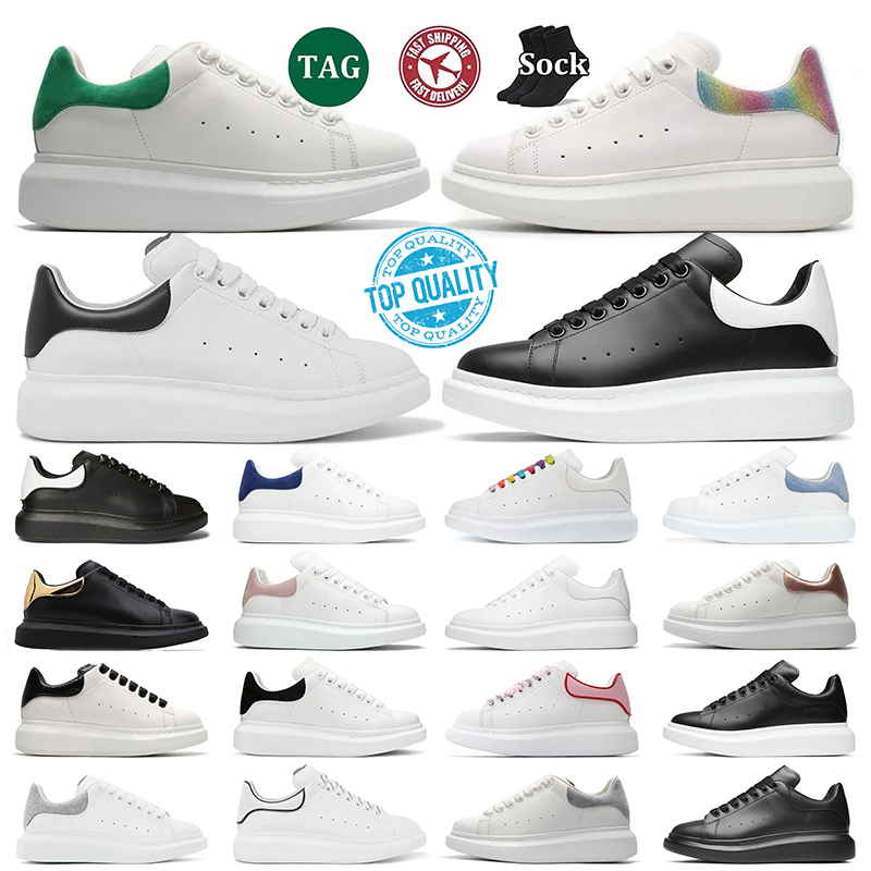 Designer Sneakers Oversized Tainers alexander mqueeen Shoes Men Casual Shoes Fashion Leather Men Women Sneaker Red Pink Glitter White Black Sole Women Men Size 35