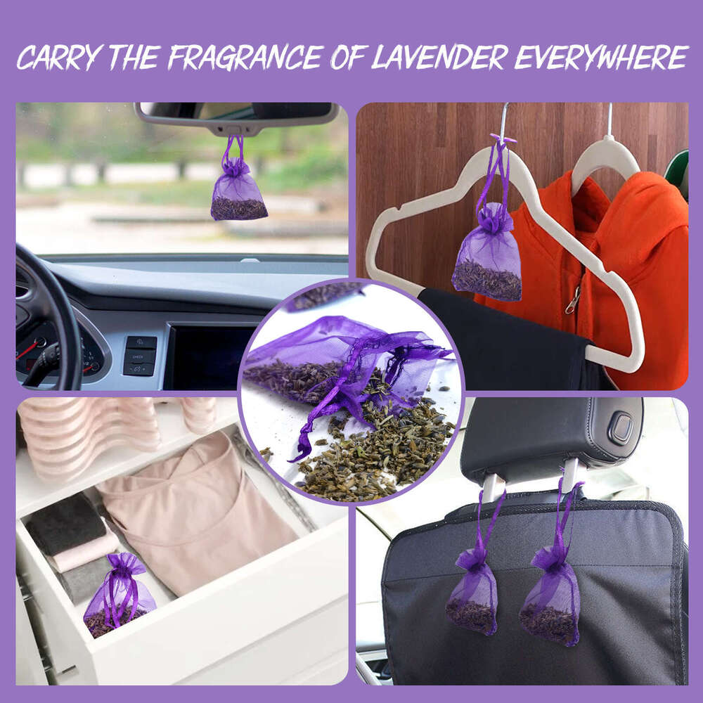 Jue-Fish Lavender Fragrance Pocket Deodorant Sachet for Car Home Wardrobe Shoe Cabinet Toilet S260202