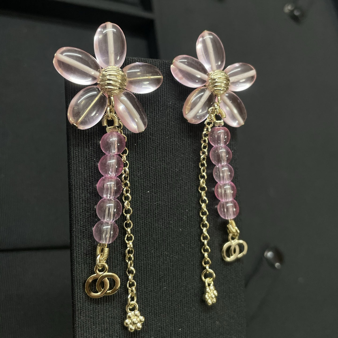 Chic Crystal Earrings Tassels Eardrop Studs Brass Copper Stylish Jewelry Fashionable Gift Classic Stud Earrings for Women Perfect for Casual and Formal Wear