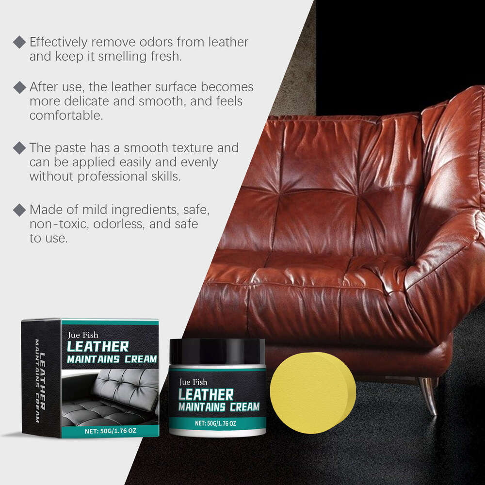 Jue-Fish Cream Furniture Boots Coat Sofa Cleaning Polishing Leather Care S260202