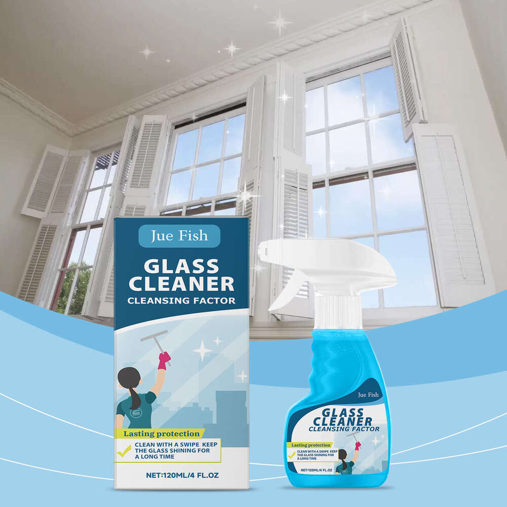 Jue-Fish Cleaner Household Mirror Oil Stain Remover Glass Cleaning Spray S260202