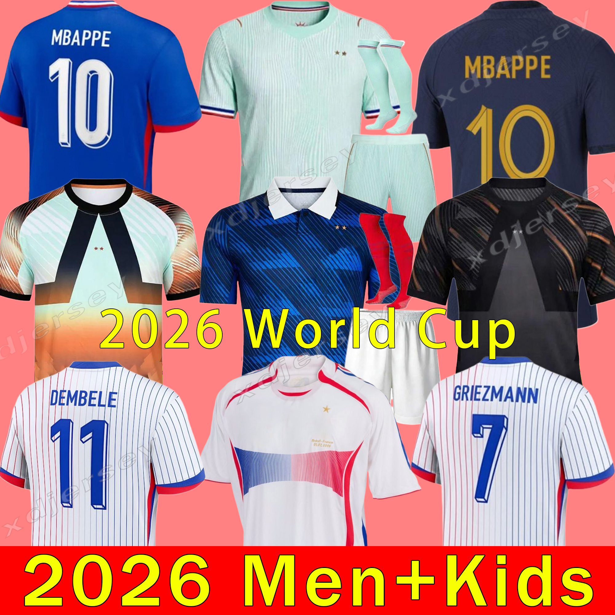 french soccer jersey 25 26 MBAPPE THAUVIN BARCOLA OLISE EKITIKE 2025 2026 KANTE DEMBELE Maillots de football shirt equipement de foot Men kids kit enfants France