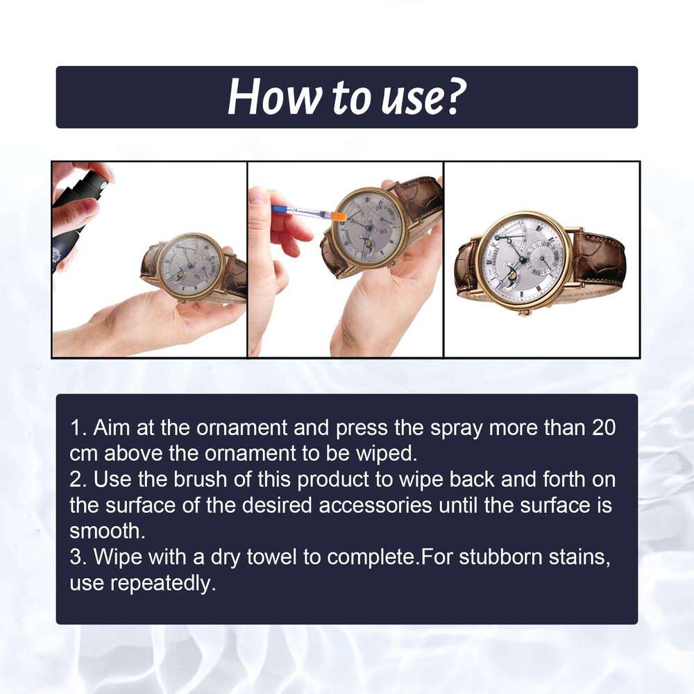 Jaysuing Jewelry Cleaner 30ml Set Rust Stain Removal Dial Gold Watch Diamond Ring Cleaning Spray S260202