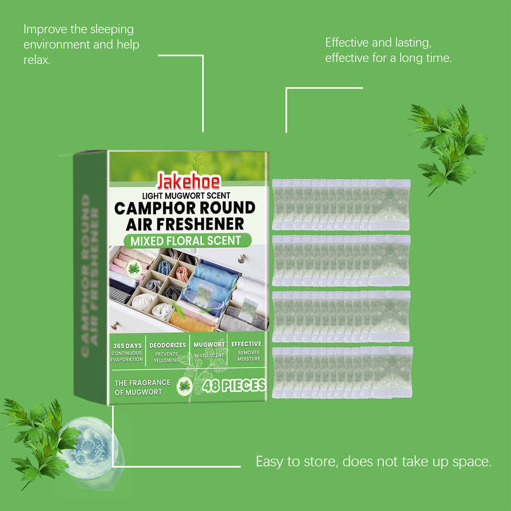 Jakehoe Floral Insect Repellent Indoor Wardrobe Shoe Cabinet Odor Natural Wormwood Fragrance Convenient Air Freshener S260202