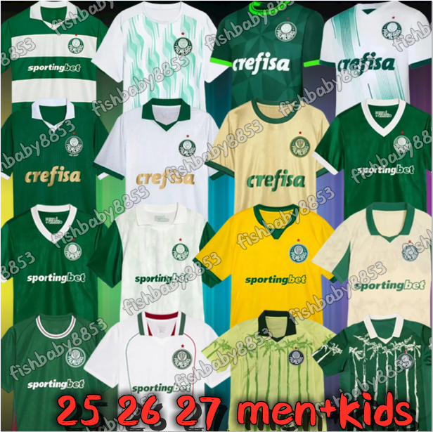 New 26 27 Palmeiras MAURICIO mens Soccer Jerseys Cup BRENO LOPES RONY G.GOMEZ Home Away Barbosa PAULINHO DUDU ESTEVAO 25 26 27 Men kids kit Football Shirts