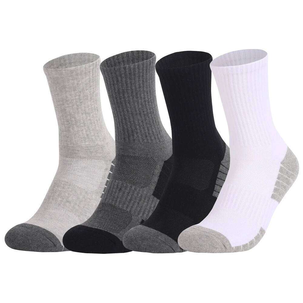 3 pairs Thick Breathable Cotton Cushion Crew Outdoor Sports Hiking Trekking Work Boot Socks For Men 35-50 EU 26W0203