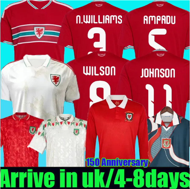 wales football jersey 2026 2027 Special 150-Year Anniversary BROOKS WILSON JOHNSON Neco Williams HOME soccer shirts men kids kit home away top quality