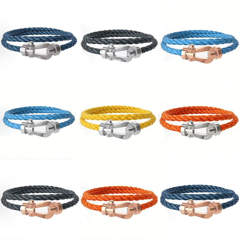 Classic horseshoe buckle double-layer rope bracelet luxury brand fredd bracelet high-quality 316L titanium steel bracelet designer for women Valentine's Day gift