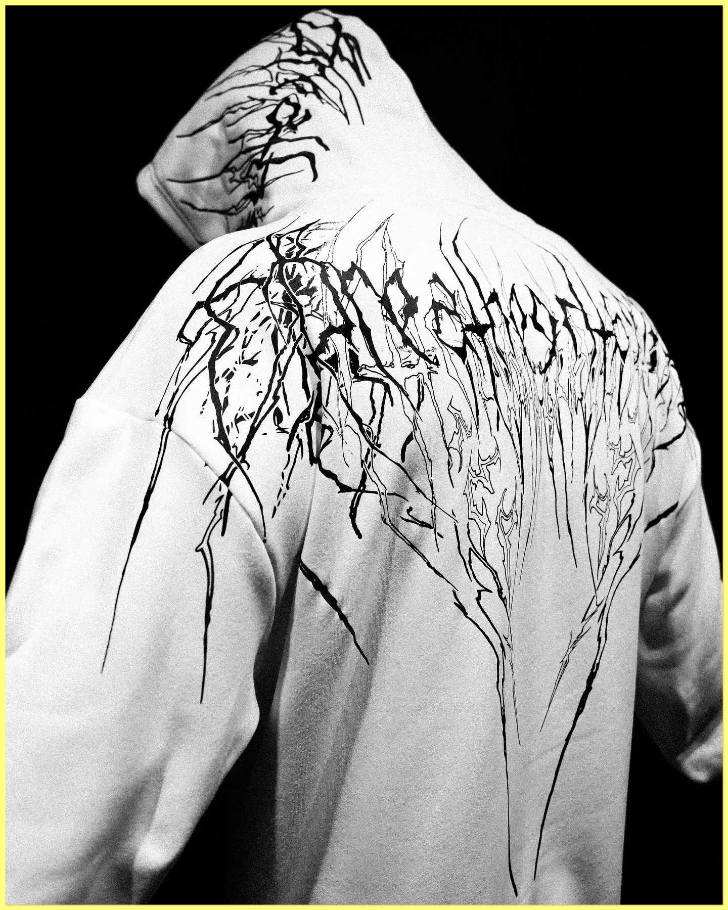 2000s Breathedivinity Hoodie Gothic Style Pattern Hoodie Oversized Popular Sweatshirts Dark Textured Cool Print Mens Coat Jacket Z250529 cb 5a